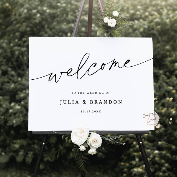 Wedding Welcome Sign template/ Printable Template for Wedding / DIY Welcome To Our Wedding Sign Board 117