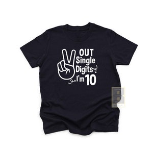 10th birthday Shirt, 10 Years of Awesome, 10th Personalized Gifts, Kids Birthday Tie-Dyed T-Shirt, 10 Year Old Birthday Shirt Boy Black