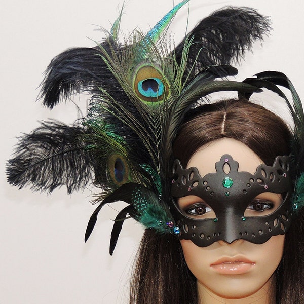 Venezianische Maske Peacock Maske Federschmuck Maskenball Gothic