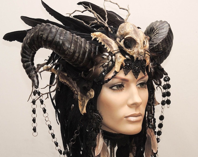 Gothik-headdress Lilith / Halloween / Fantasy-headdress / Dark-goddess ...