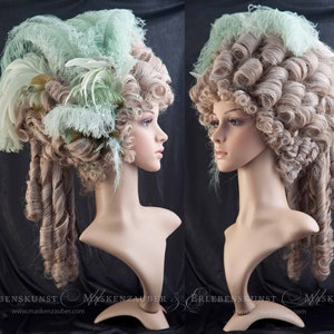 Rococo Wig / Marie Antoinette Wig / powdered-green