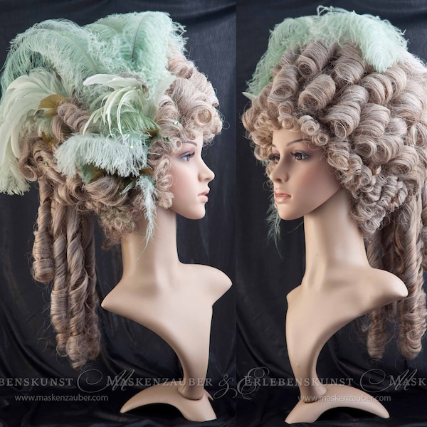 Rococo-Wig / Marie Antoinette Wig / powdered-green