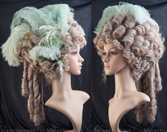 Rococo Wig / Marie Antoinette Wig / powdered-green