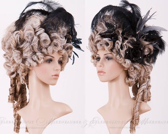 Rococo Wig / Gothic Wig / Marie Antoinette / black-grey