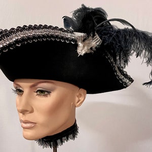 Tricorn Hat - Unique Piece - Goth Fashion - Gothic Hat