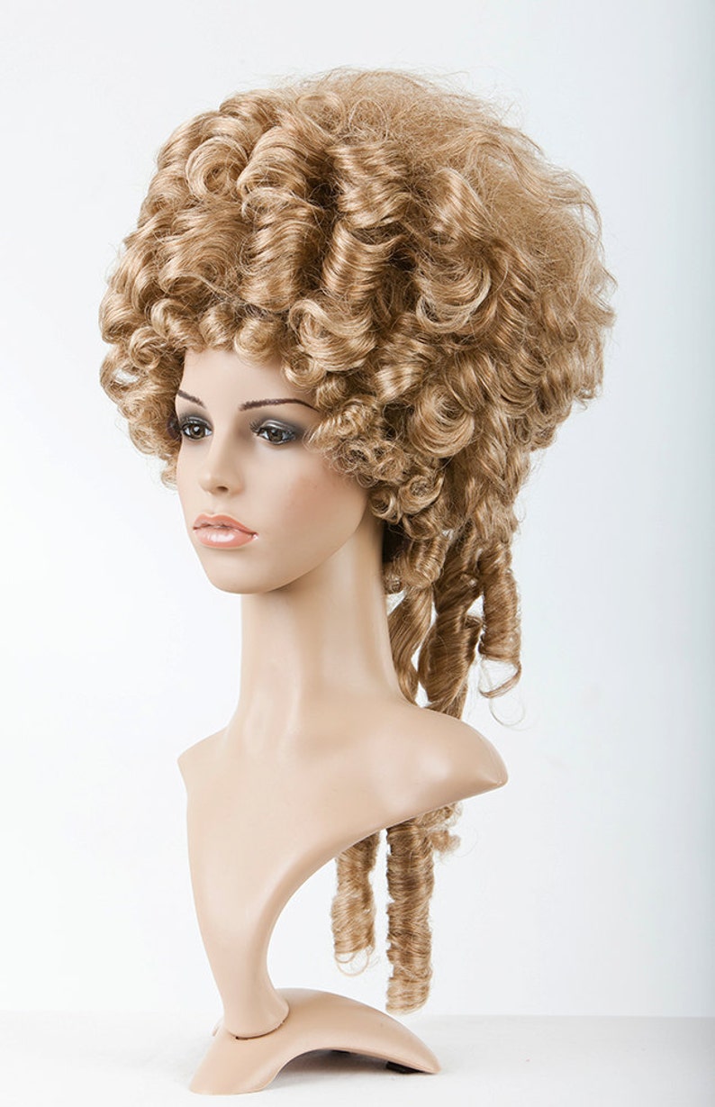 Marie Antoinette Wig // Rococo Wig // Historical Wig // Baroque // Carnival // Mardi Gras Curly Wig Blonde image 2