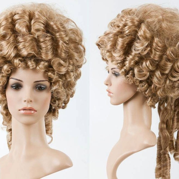 Marie-Antoinette-Wig // Rokoko-Perücke // Historische Perücke // Barock // Karneval // Fasching Locken-Perücke Blond