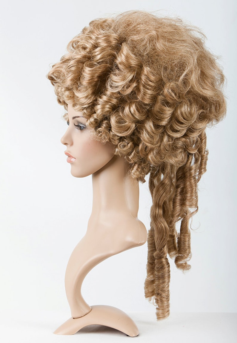 Marie Antoinette Wig // Rococo Wig // Historical Wig // Baroque // Carnival // Mardi Gras Curly Wig Blonde image 1