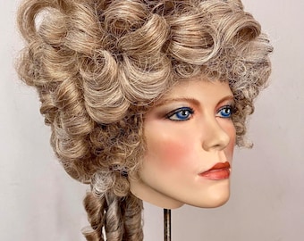 Marie Antoinette wig // Rococo wig // Historical wig // Baroque // Carnival // Mardi Gras curly wig, blonde