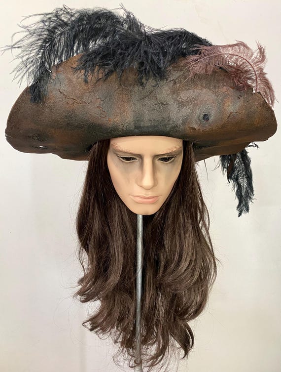 【一点物】 handmade pirate hat gothic Brazen Pirate Hat - the Night Walker of the Tides Tricorne