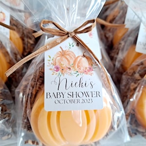 Our Little Pumpkin Soap, Baby Shower Favors with Custom Tags, Handmade Fall Theme, Baby Sprinkle, Rustic Baby Shower, 12 Favors