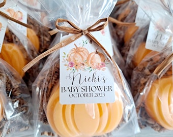 Our Little Pumpkin Soap, Baby Shower Favors with Custom Tags, Handmade Fall Theme, Baby Sprinkle, Rustic Baby Shower, 12 Favors