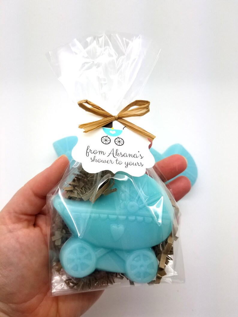 Handmade Soap Favor Rustic Baby Shower Baby StrollerCarriage Soap 12 Favors Baby Sprinkle Baby Shower Favors with Custom Tags