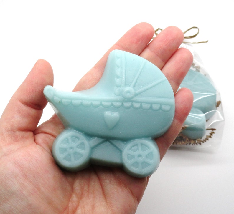 Handmade Soap Favor Rustic Baby Shower Baby StrollerCarriage Soap 12 Favors Baby Sprinkle Baby Shower Favors with Custom Tags