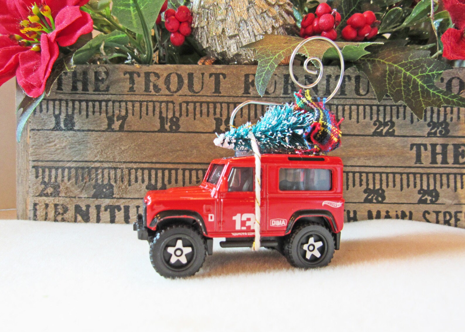 Christmas Tree OrnamentLand Rover Defender 90 with Miniature Etsy