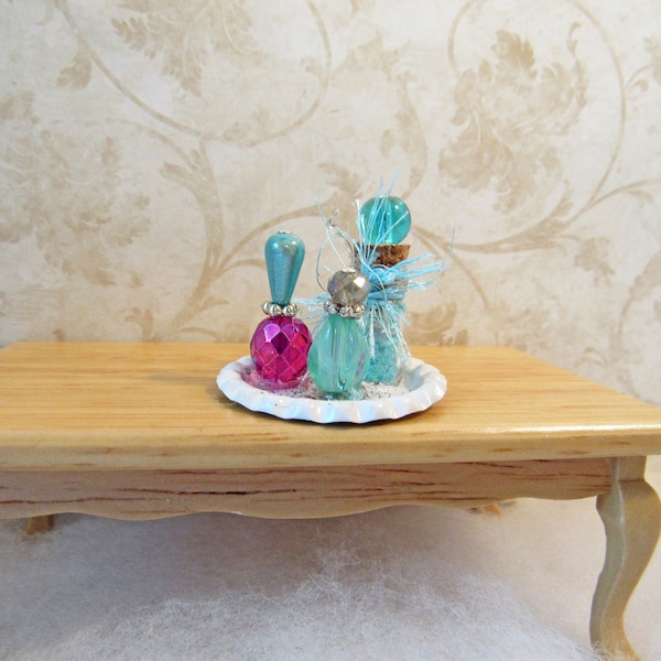 Miniature Perfume Tray-Fairy Dust- Dollhouse Miniature-Fairies-Star Dust-Miniatures- Perfume Bottle