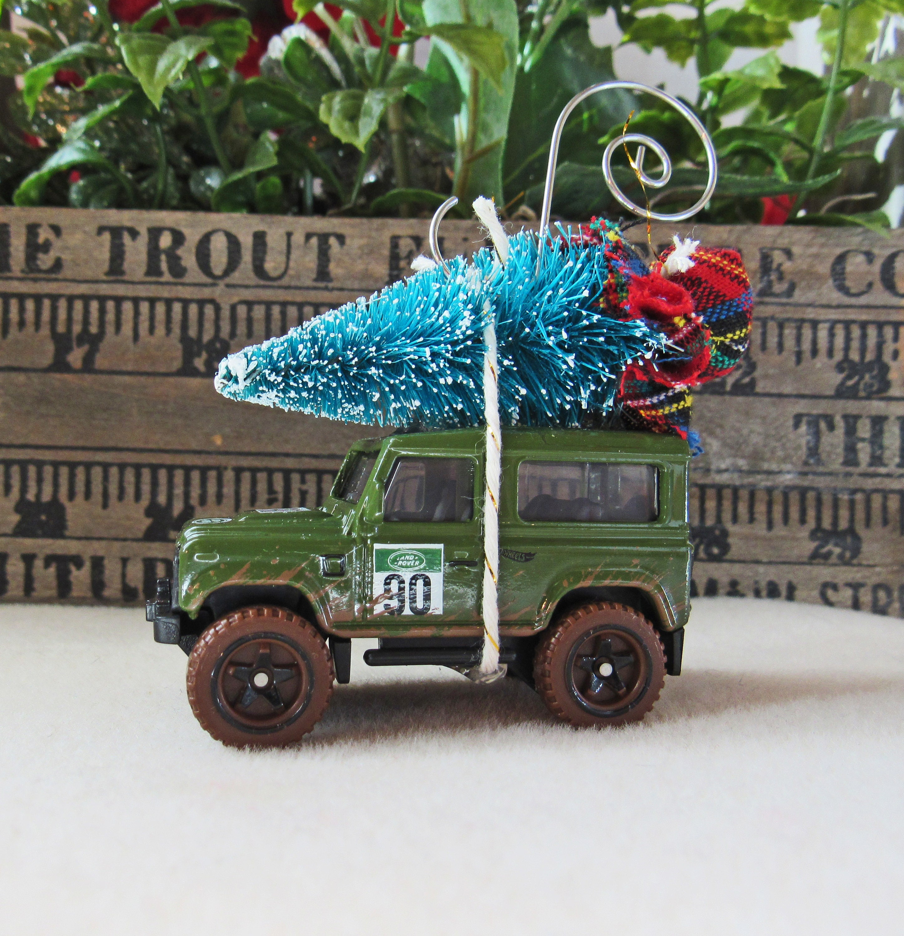Christmas Tree OrnamentLand Rover Defender 90 with Miniature Etsy