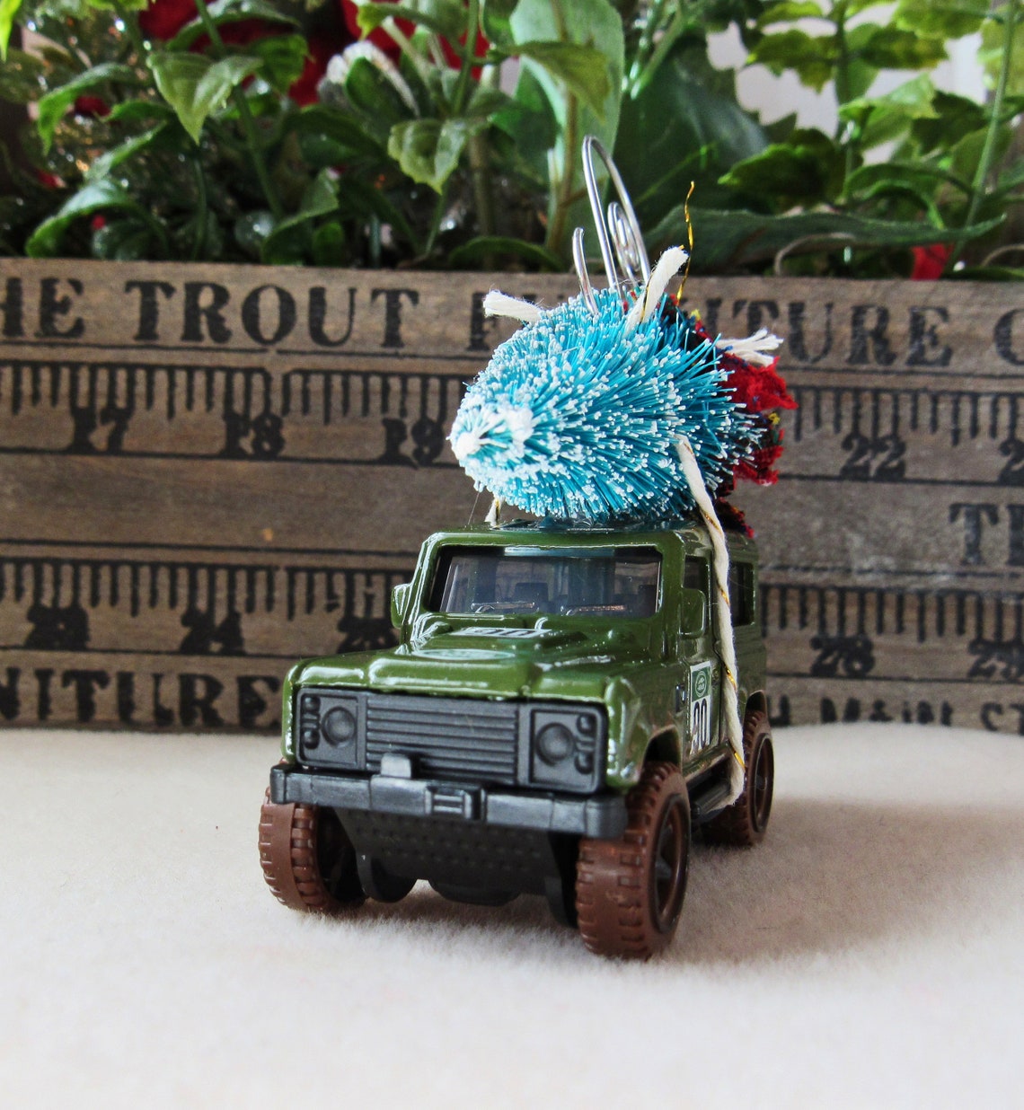 Christmas Tree OrnamentLand Rover Defender 90 with Miniature Etsy