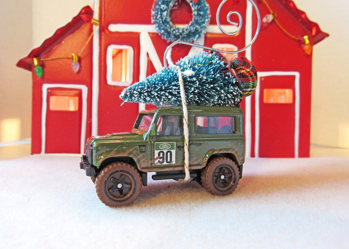 Christmas Tree OrnamentLand Rover Defender 90 with Miniature Etsy