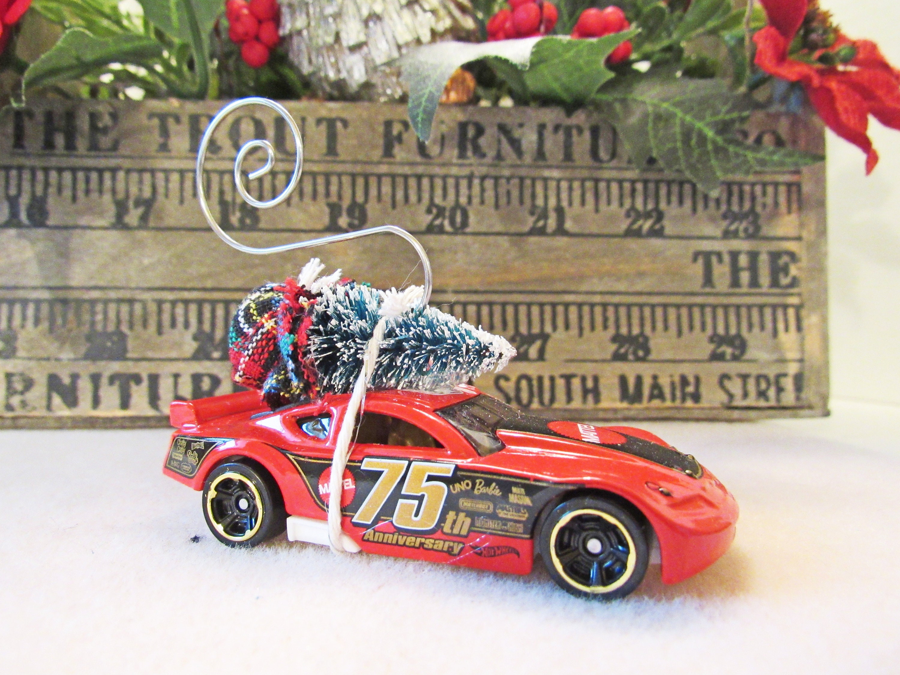 Race Car Ornaments For Christmas Tree 