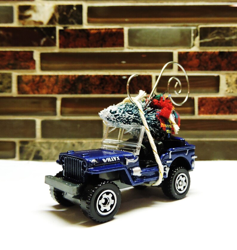 Christmas Tree Ornament-Die Cast Car-Jeep Willys with | Etsy