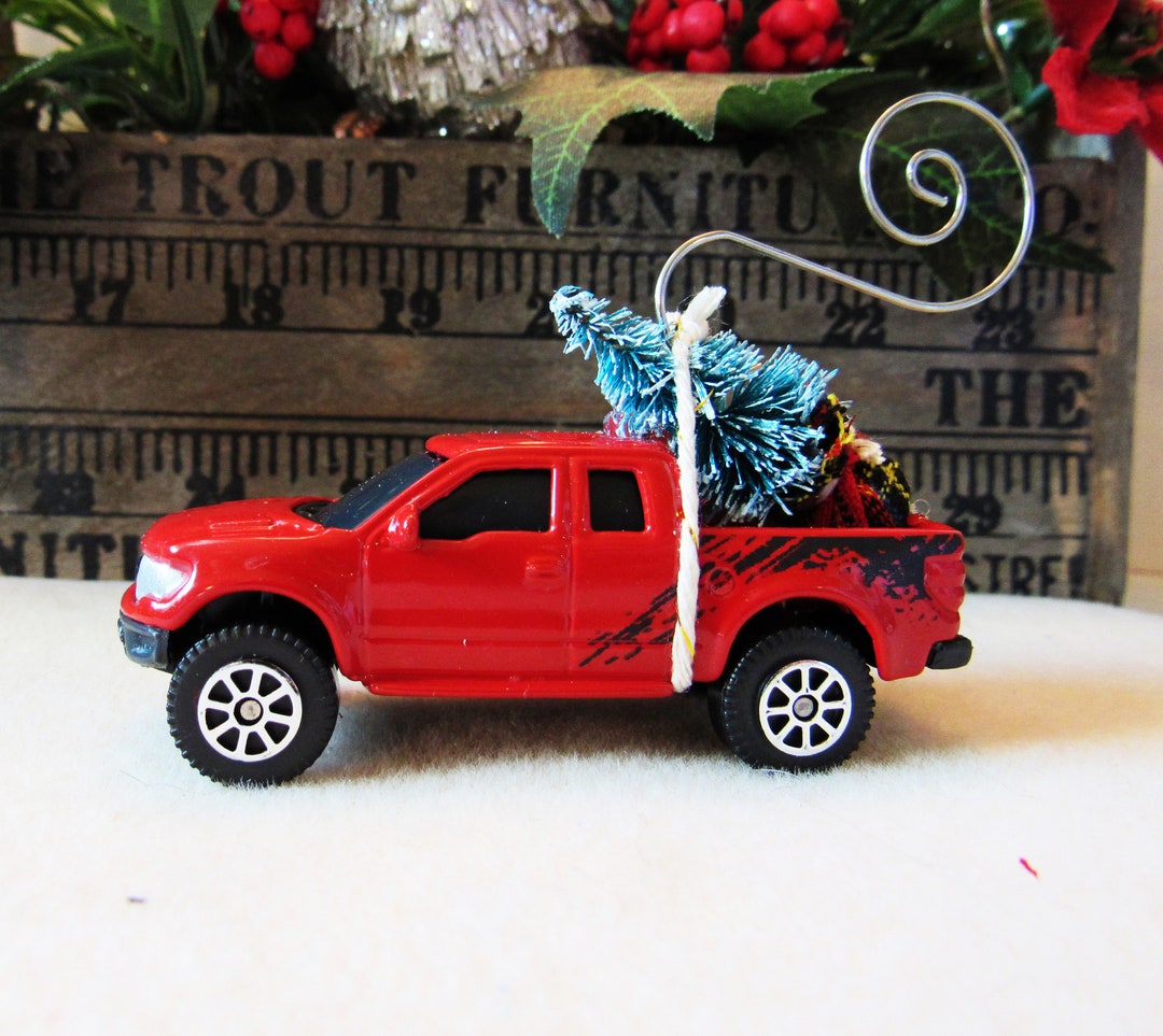 Christmas Tree Ornament-ford F-150 SVT Raptor Pickup With Miniature ...