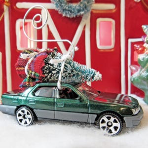 Christmas Tree Ornament-Die Cast Car-1994 Lexus LS 400 with Miniature Tree-Collector's Item-Gift for Him-Christmas Gift