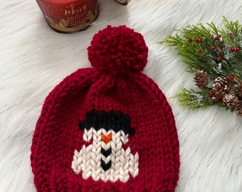Snowman Hat // Christmas Hat //Chunky Beanie // Winter Hat
