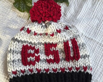 Adult Hat // Chunky Hat // Beanie Winter Hat //Women Hat // Ski  Hat // Beanie College Hat