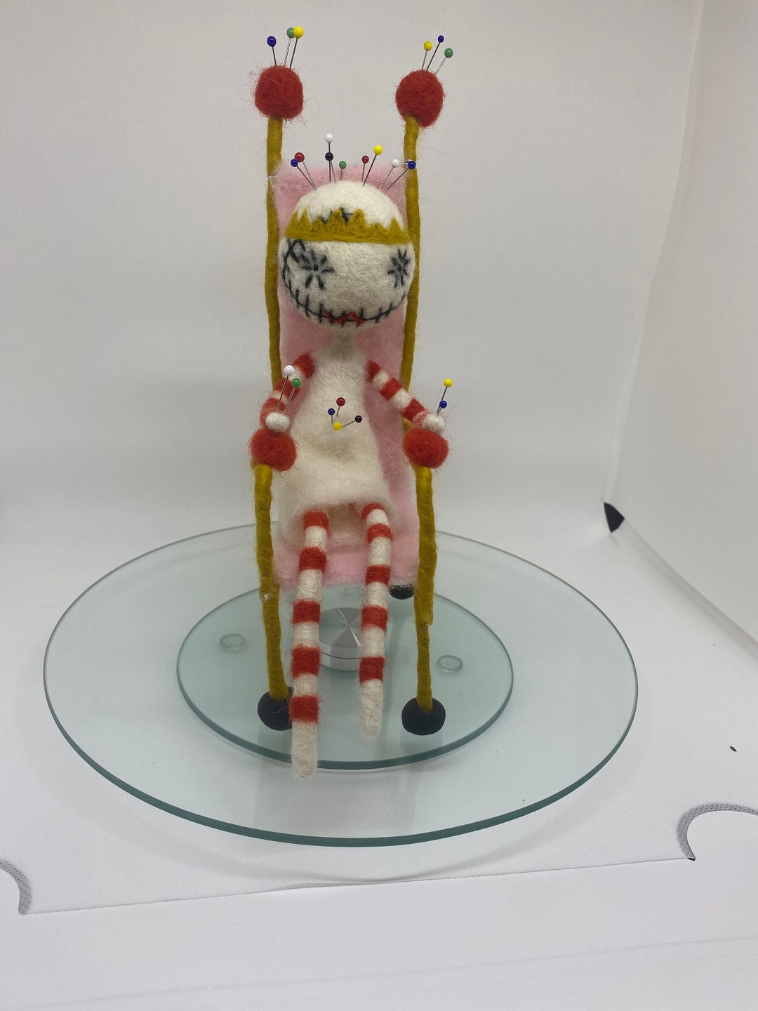 Needle Felted Tim Burtons Pin Cushion Queen Sculpture Etsy