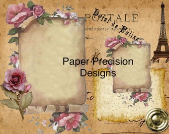 Sale Vintage Paris  printable digital journal kit