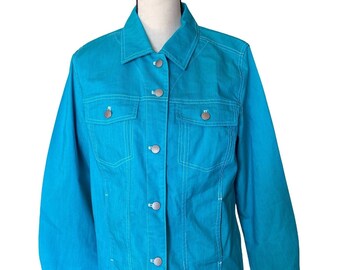 turquoise jean jacket