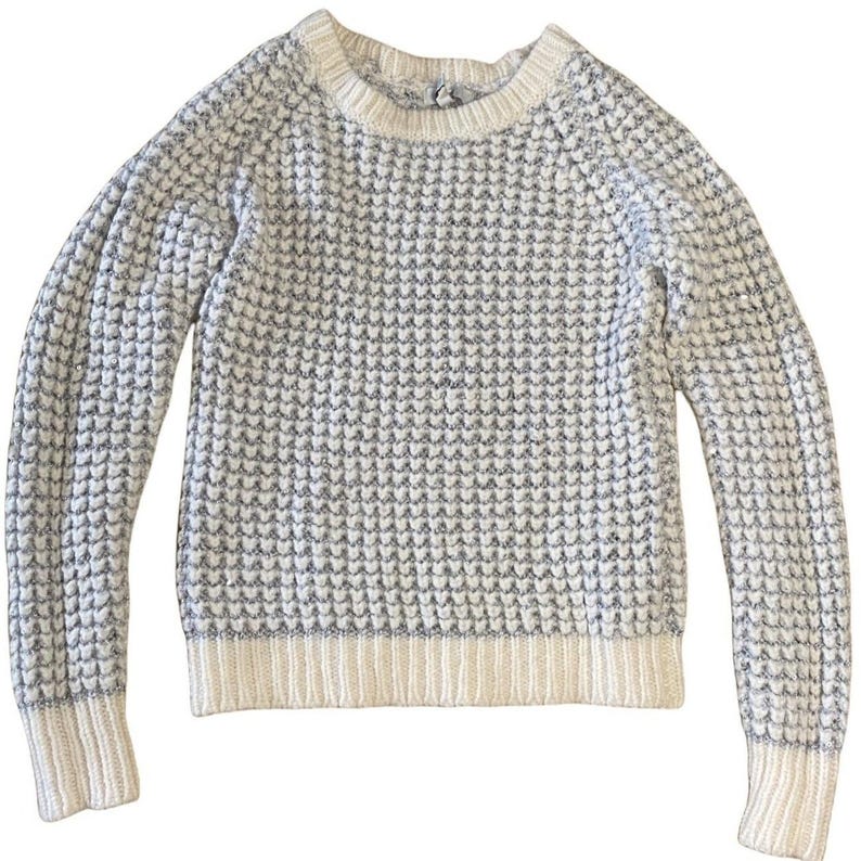 Joie - Pull en laine mélangée à col rond et paillettes argentées métallisées Femme XS image 3