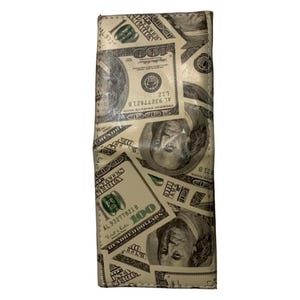 Novelty US Dollar Bill Print Bifold Wallet Men's Money Holder