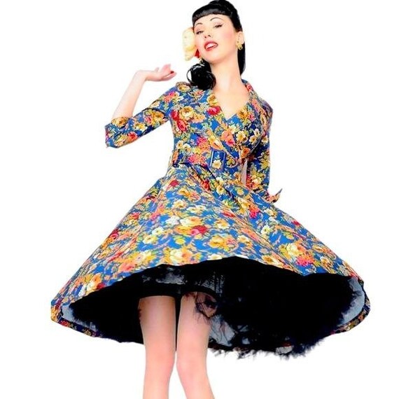 Lindy Bop 1950s Retro Pinup Style Inspired Floral Printed