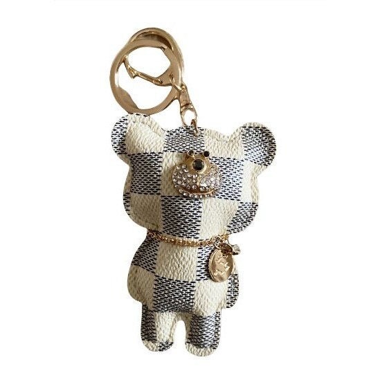 Upcycled Louis Vuitton Brown Bear Keychain - LingSense