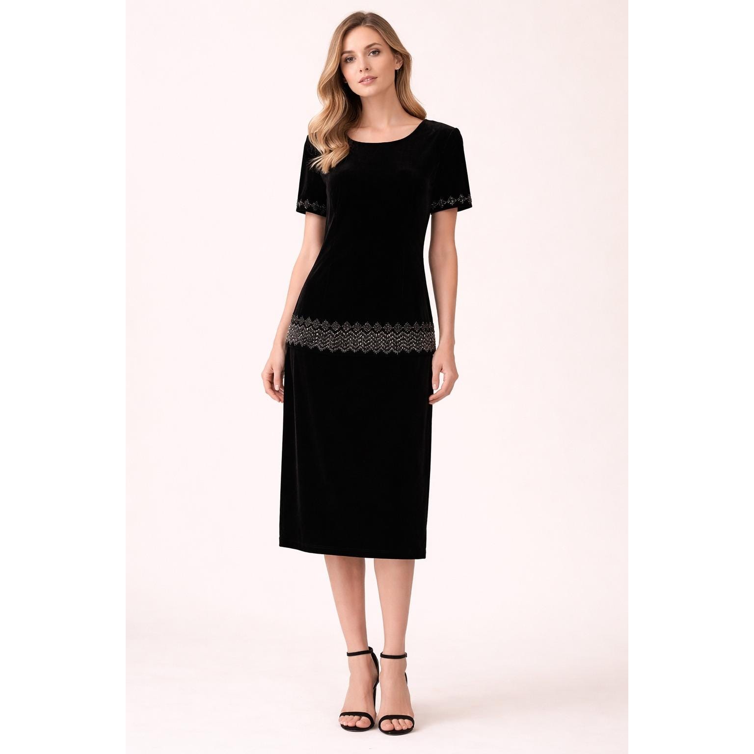 r&m richards beaded dress Amazon.com: R&M Richards Women's Elegant Beaded Floral Gown W/Sheer Capelet & Flutter Sleeves