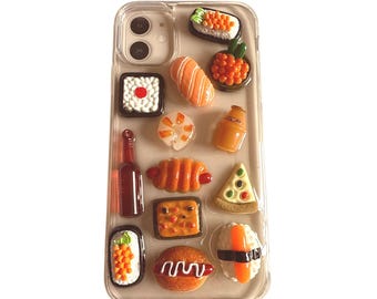 Food Charms iPhone 11/XR Case, 3D Transparent Silicone Cover