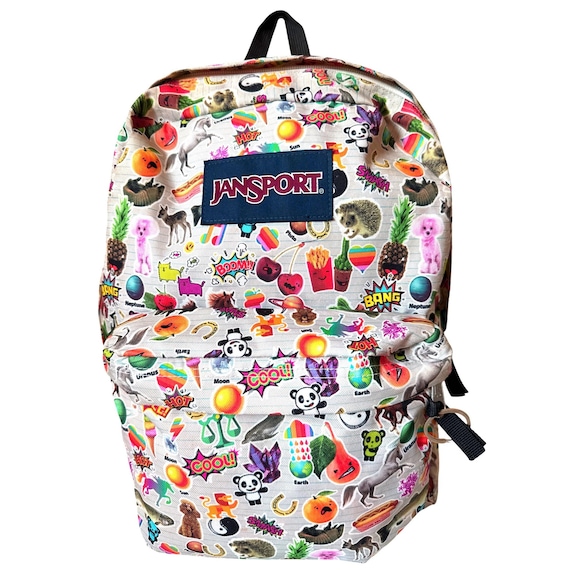 Jansport Full-size Backpack With Fun Emoji & Animal Print - Etsy Norway