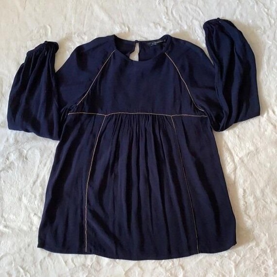 Zara Woman Embellished Dark Blue Raglan Long Sleeves Crew Neck Tunic Top Size M - Etsy Zara Woman Embellished Dark Blue Raglan Long Sleeves Crew Neck Tunic Top Size M - Etsy