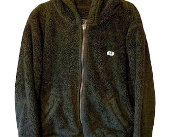 Abercrombie & Fitch Womens XS Full Zip Up Sherpa Hoodie Jacket AF