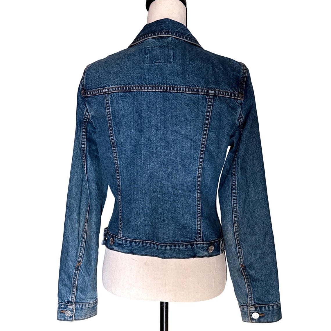 Banana Republic Classic Blue Denim Trucker Jacket Jean Jacket Womens Size S, photo 4 of 5