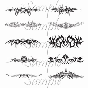 Ten Tribal Flourish clipart designs