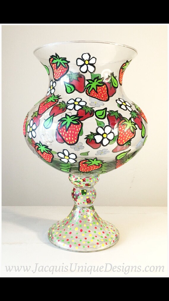 Hand Painted Candle Holder Painted Fruit Candle Holder Etsy