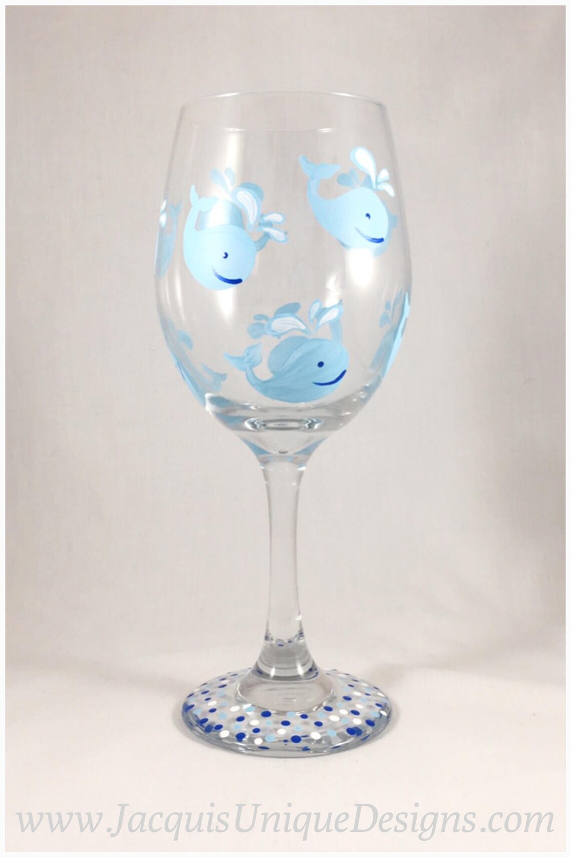 Whale Wine Glass Whale Painted Wine Glass Nautical Wine Etsy UK