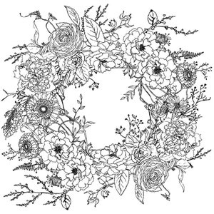 IOD Decor Transfer Winters Song Wreath 24 x 33 Winter Winter&#39;s by Iron Orchid Designs