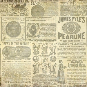 Vintage Ads Decoupage Craft Paper by Roycycled Papers
