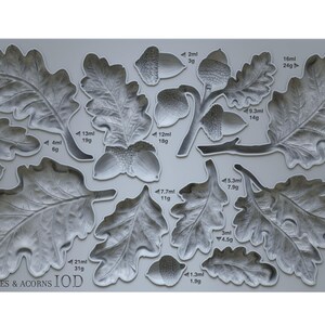 IOD Decor Mould Oak Leaves & Acorns by Iron Orchid Designs