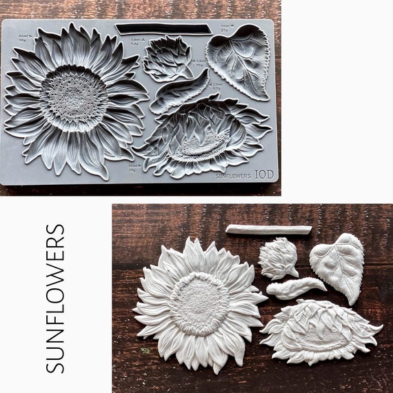 IOD Decor Mould Sunflowers by Iron Orchid Designs