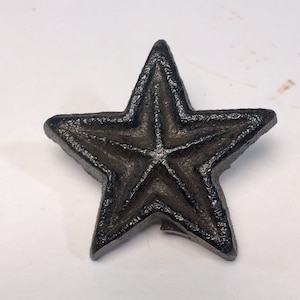 Star Knob 2&quot; Cast Iron Rustic Cabinet Furniture Door Drawer Pull Handle #430